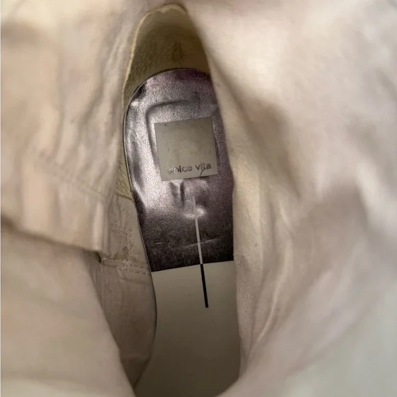 Dolce Vita Solow White/Cream Western Ankle Boots 9 - Picture 5 of 7